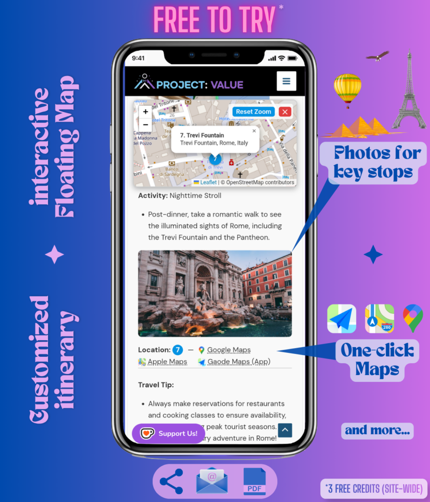 Project VALUE Trip Planner Feature Highlights Project VALUE Trip Planner Feature Highlights